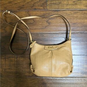 Coach Beige Leather Shoulder Bag